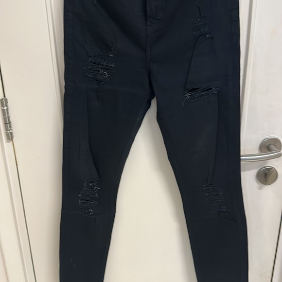 Topshop Moto Jamie Skinny , Ripped Black Jeans in W30/L32! NWOT - Picture 5 of 8